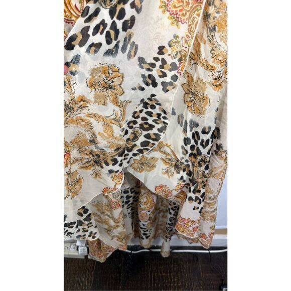 Une Ame boho high low wrap cheetah print dress size small ￼ - Picture 7 of 14